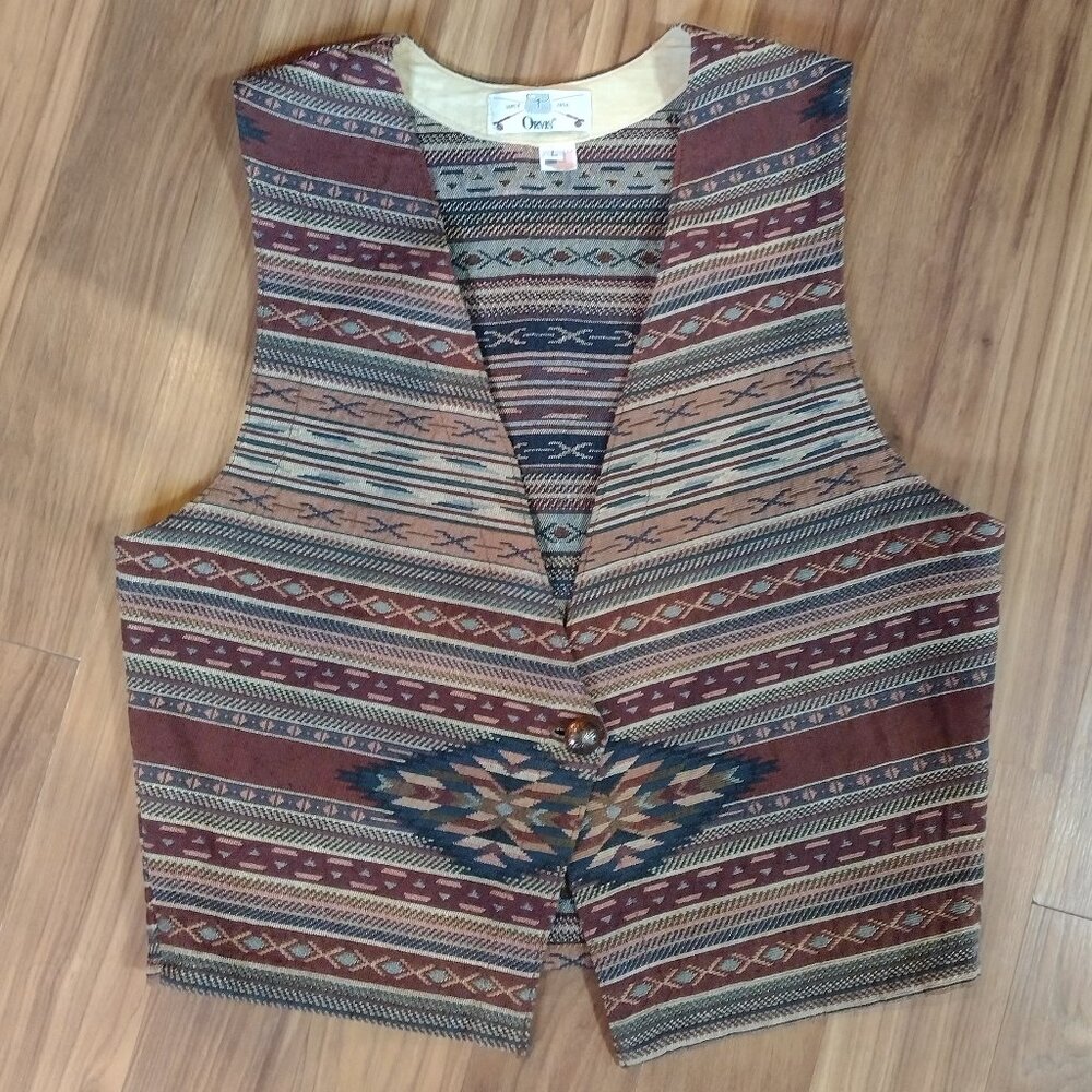 Vintage Orvis Southwestern Cotton Vest USA Made
